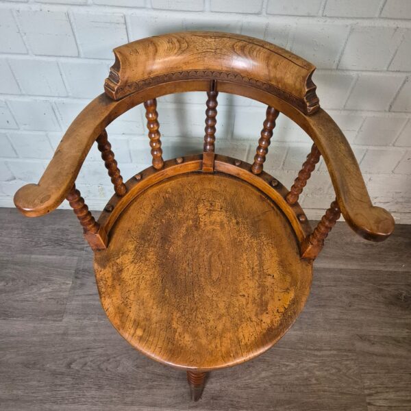 Office Chair Biedermeier 1850 Walnut - Image 5