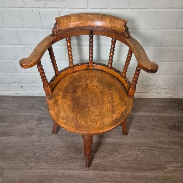 Office Chair Biedermeier 1850 Walnut - Image 4