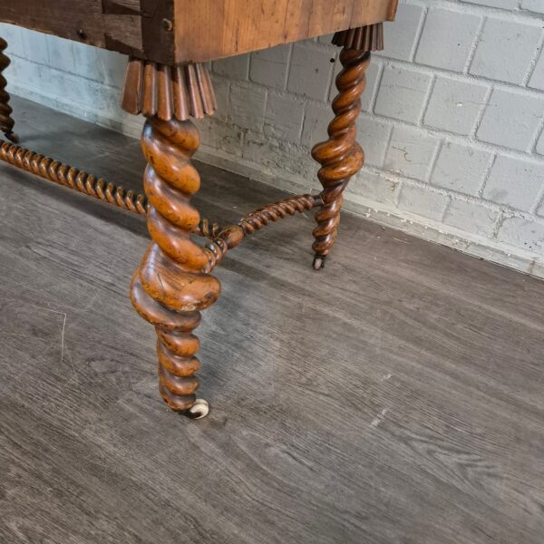 Desk with Chair Biedermeier 1850 Walnut - Image 9