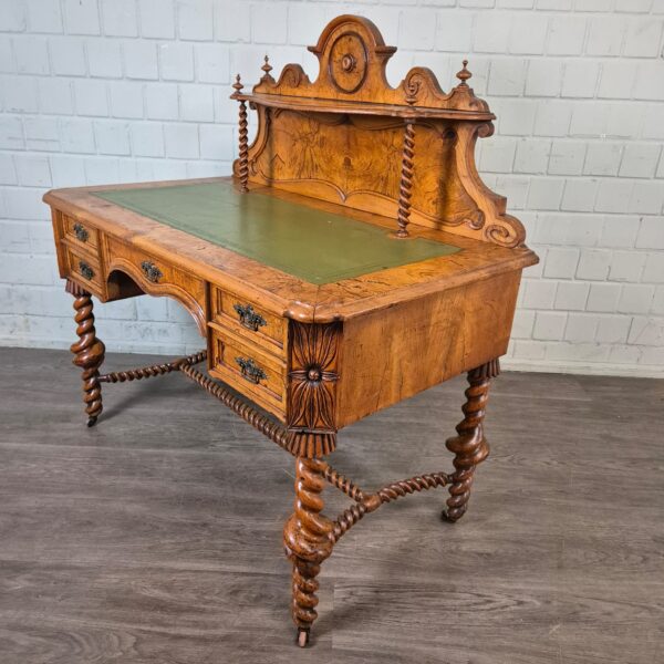 Desk with Chair Biedermeier 1850 Walnut - Image 3