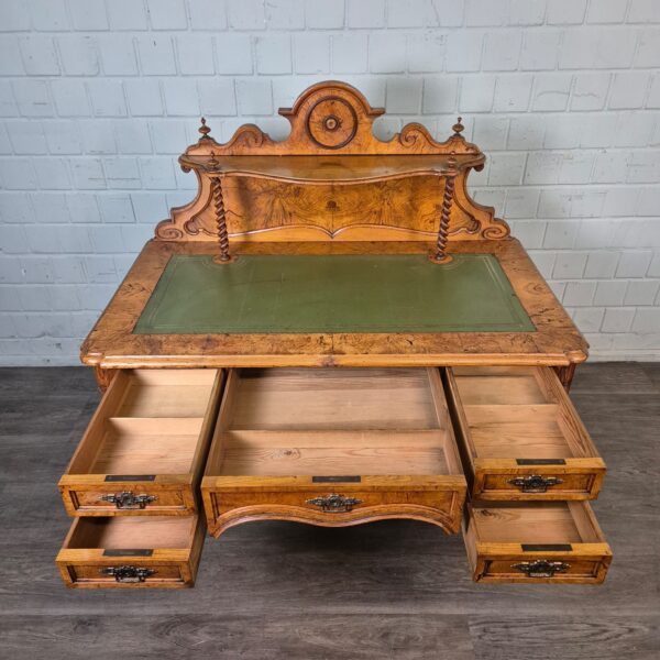 Desk with Chair Biedermeier 1850 Walnut - Image 12