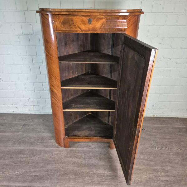 Corner Cabinet Biedermeier 1810 Walnut - Image 6