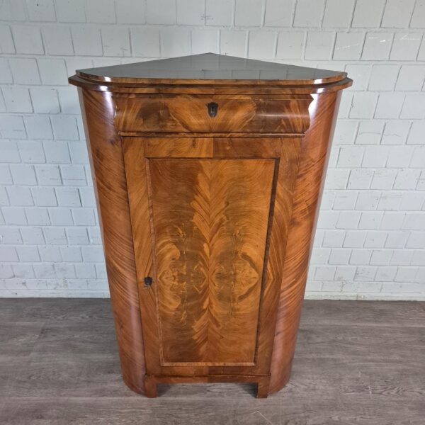 Corner Cabinet Biedermeier 1810 Walnut