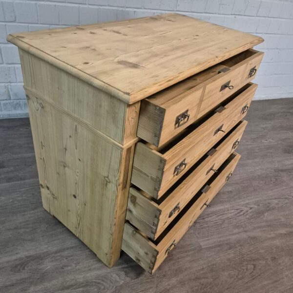 Chest of Drawers Jugendstil 1900 Pine - Image 8