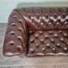 Chesterfield Sofas Leather Chestnut Brown 1.65 m Set - Image 13