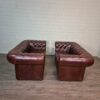 Chesterfield Sofas Leather Chestnut Brown 1.65 m Set - Image 3