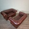 Chesterfield Sofas Leather Chestnut Brown 1.65 m Set - Image 5