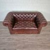 Chesterfield Sofas Leather Chestnut Brown 1.65 m Set - Image 6