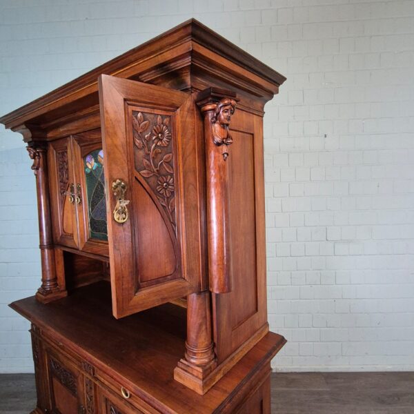 Cabinet Jugendstil 1900 Walnut - Image 23