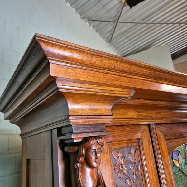 Cabinet Jugendstil 1900 Walnut - Image 5