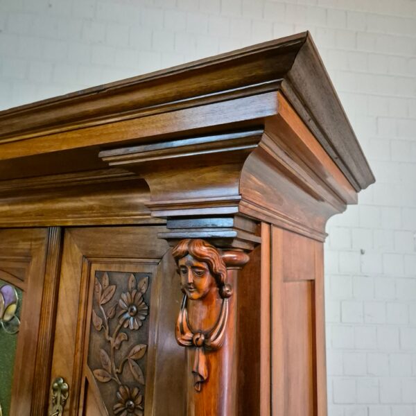 Cabinet Jugendstil 1900 Walnut - Image 14