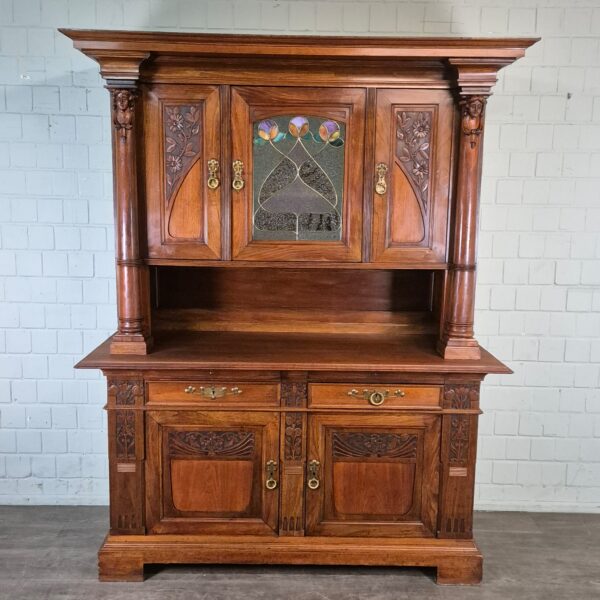 Cabinet Jugendstil 1900 Walnut - Image 2