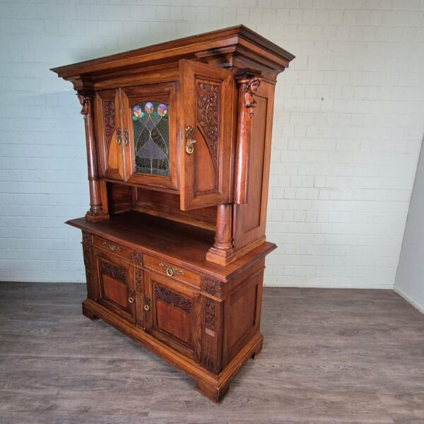 Cabinet Jugendstil 1900 Walnut - Image 3