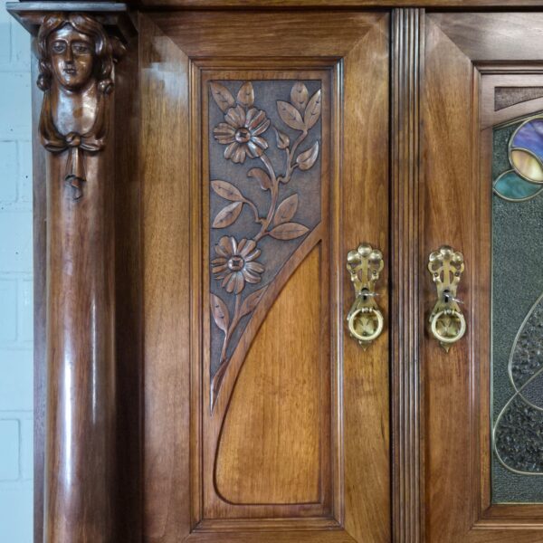 Cabinet Jugendstil 1900 Walnut - Image 6