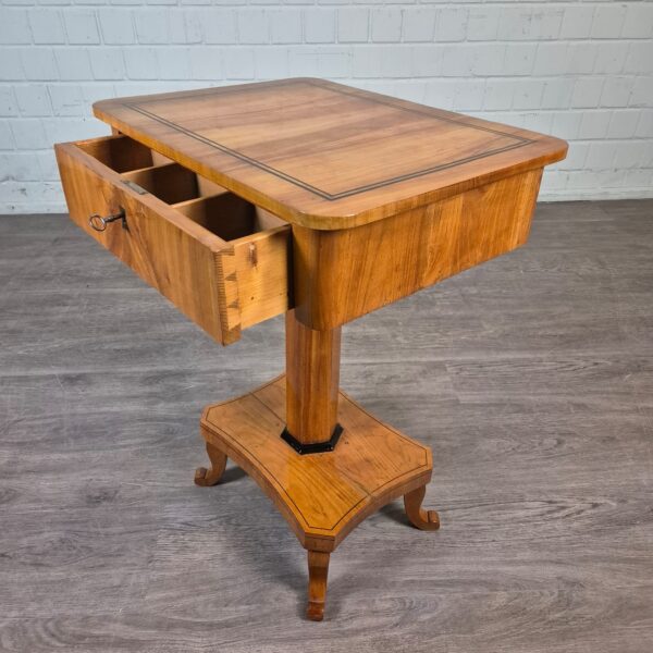 Sewing Table Biedermeier 1820 Cherry Wood - Image 13