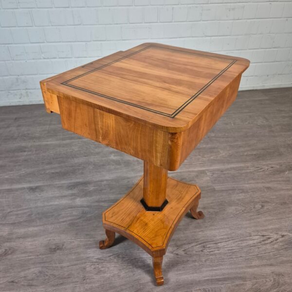 Sewing Table Biedermeier 1820 Cherry Wood - Image 12