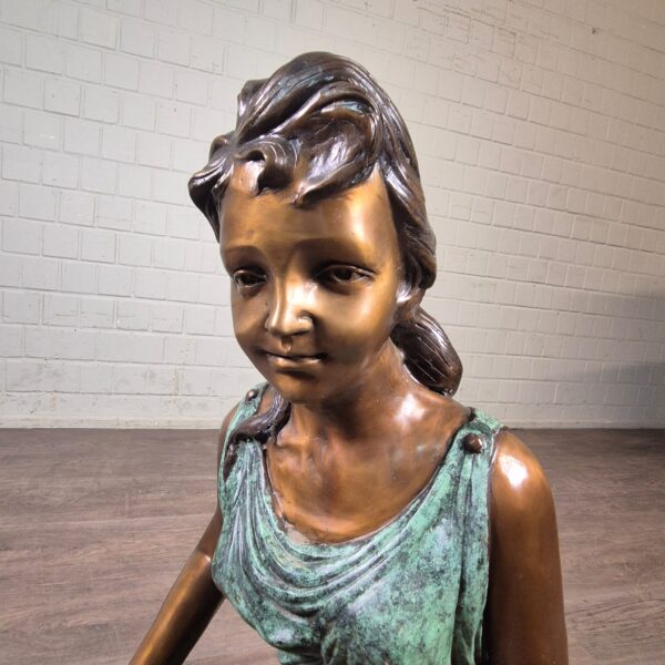 Gargoyle Girl with Jug Bronze 0,85m - Image 7