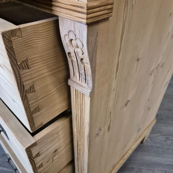 Chest of Drawers Jugendstil 1900 Pine - Image 8