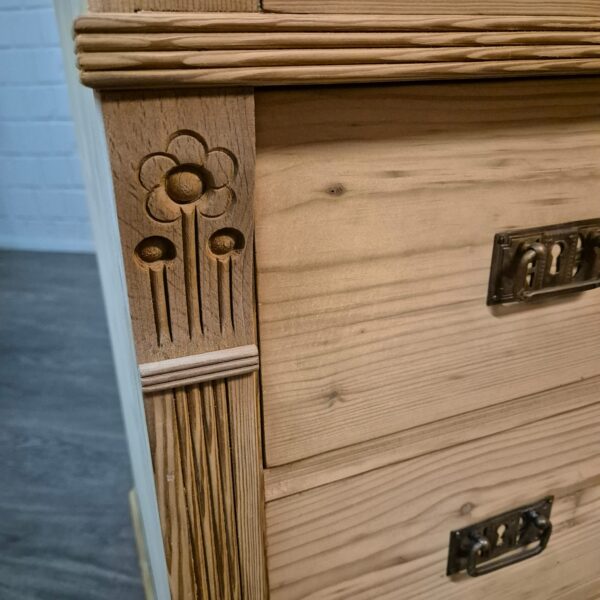 Chest of Drawers Jugendstil 1900 Pine - Image 3