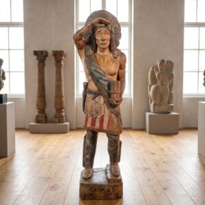 Statue Indian 1,88 m Solid Wood 1920