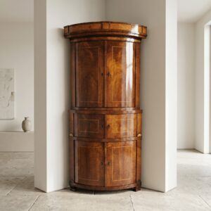 Corner Cabinet Biedermeier 1810 Walnut
