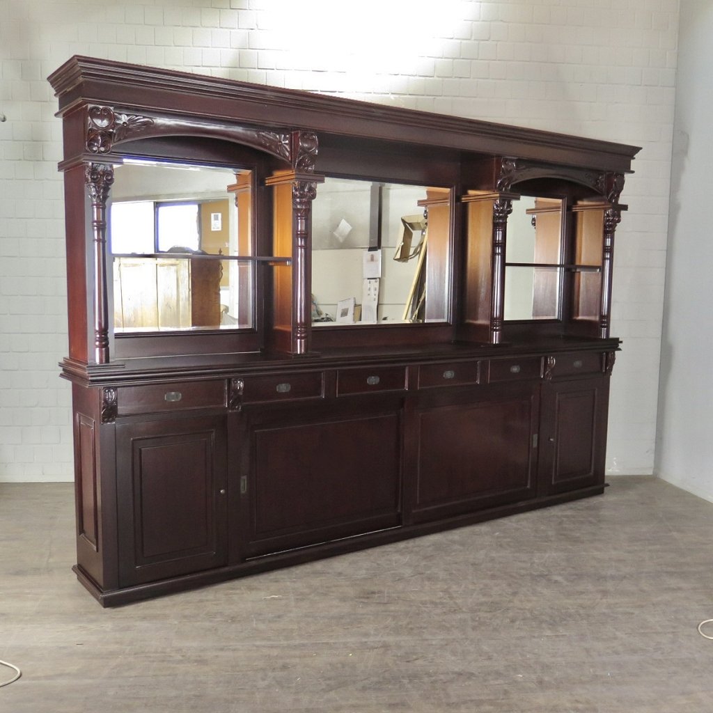 Empire Bar Back Cabinet Mahogany 4.00 m - Image 3