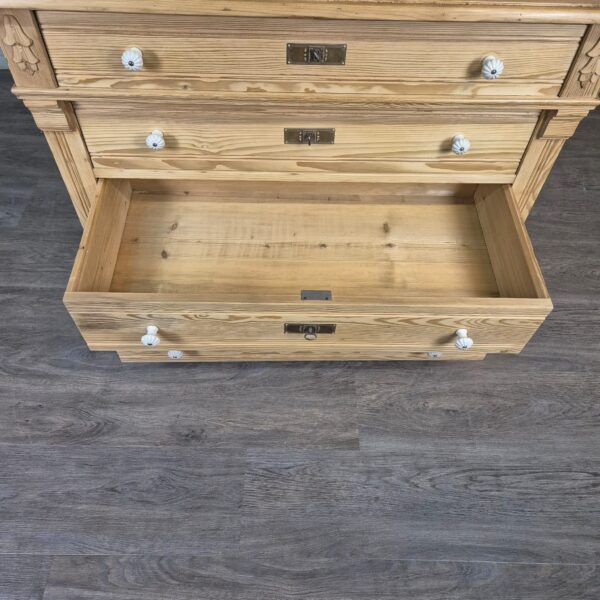 Chest of Drawers Jugendstil 1900 Pine - Image 8