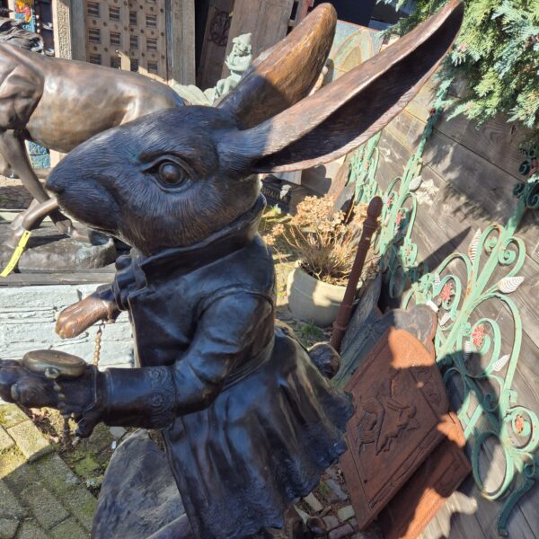 Statue Rabbit from Alice in Wonderland Bronze 1,55 m - Image 14