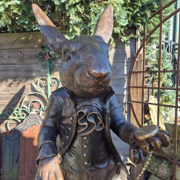 Statue Rabbit from Alice in Wonderland Bronze 1,55 m - Image 2