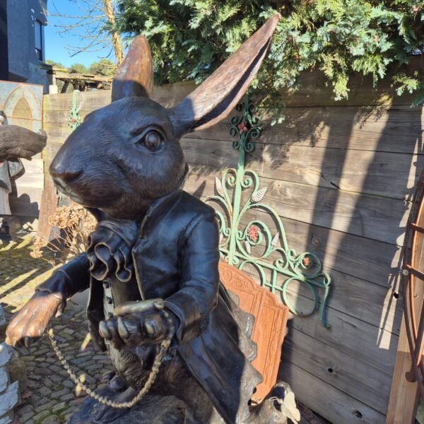 Statue Rabbit from Alice in Wonderland Bronze 1,55 m - Image 10