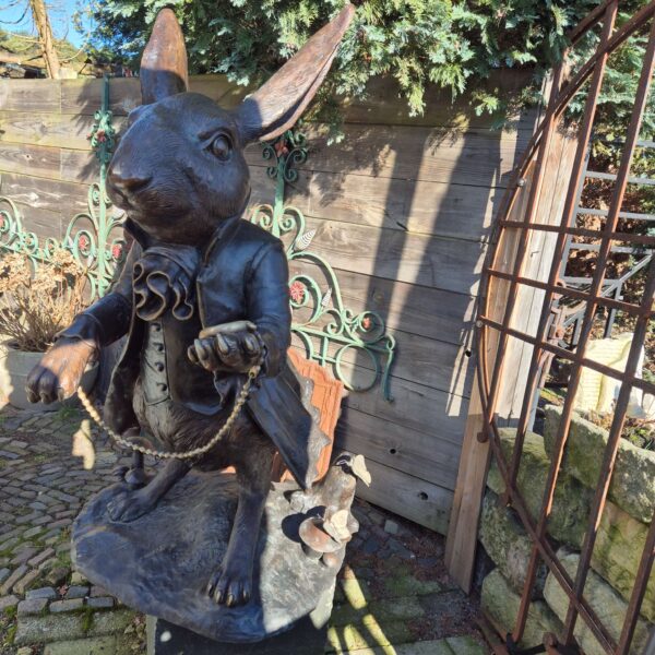 Statue Rabbit from Alice in Wonderland Bronze 1,55 m - Image 8