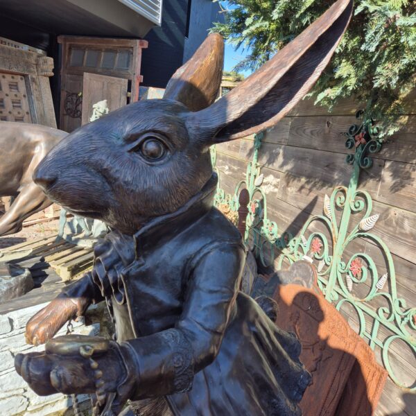 Statue Rabbit from Alice in Wonderland Bronze 1,55 m - Image 15