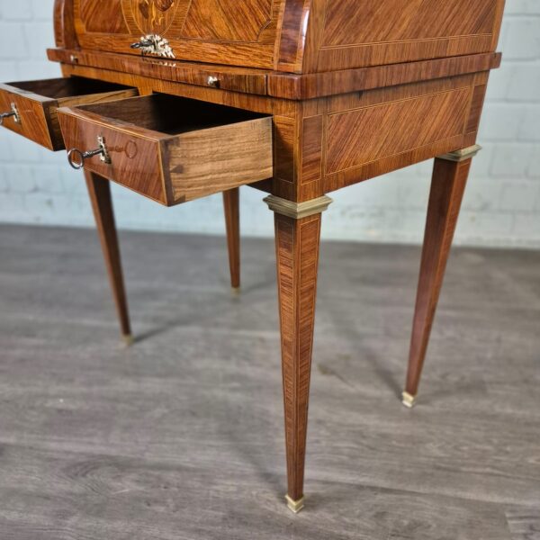 Ladies' desk Secretary Biedermeier 1840 Walnut - Image 17