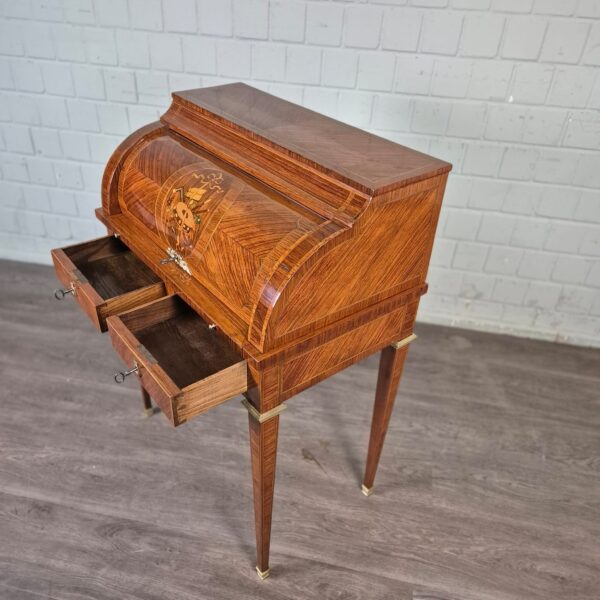 Ladies' desk Secretary Biedermeier 1840 Walnut - Image 16