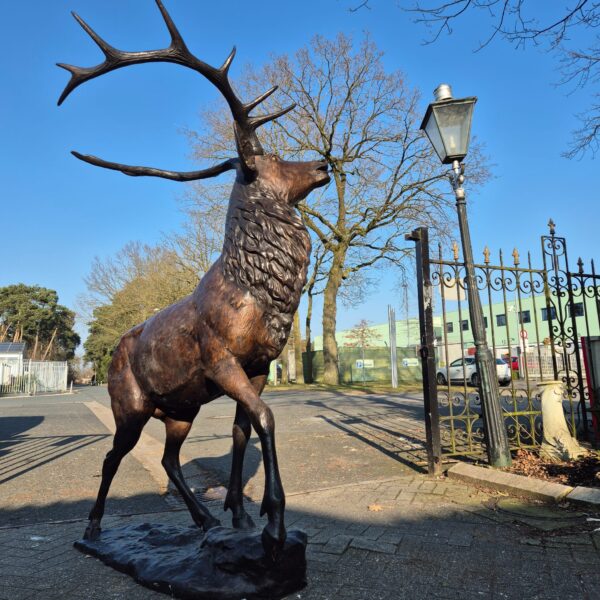 Statue Garden Statue Deer Bronze 2,13 m