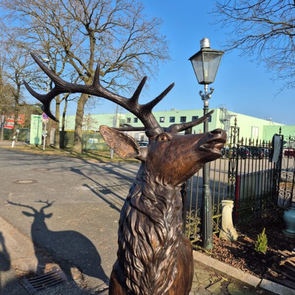 Statue Garden Statue Deer Bronze 2,13 m - Image 3