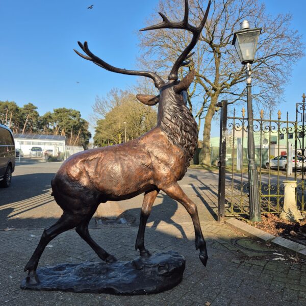 Statue Garden Statue Deer Bronze 2,13 m - Image 11