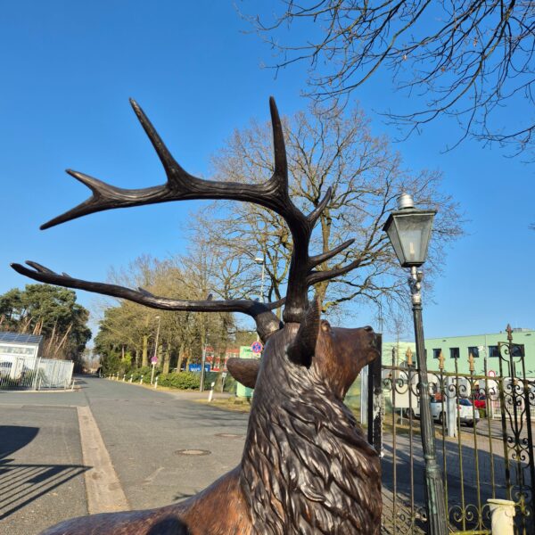 Statue Garden Statue Deer Bronze 2,13 m - Image 4