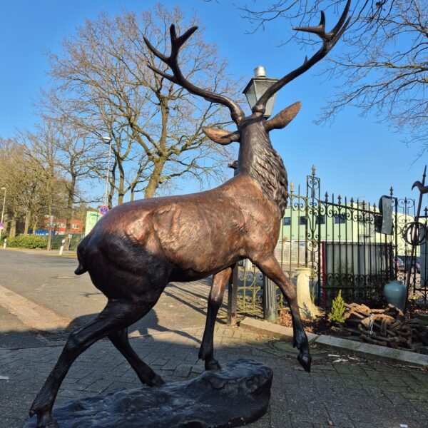 Statue Garden Statue Deer Bronze 2,13 m - Image 10