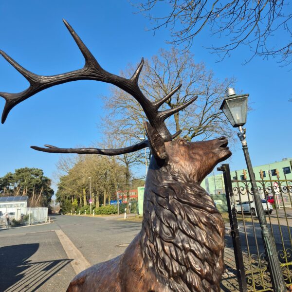 Statue Garden Statue Deer Bronze 2,13 m - Image 5