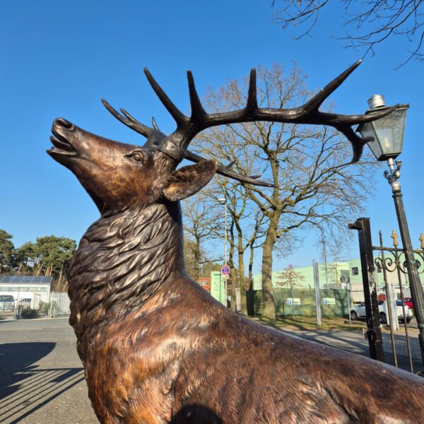 Statue Garden Statue Deer Bronze 2,13 m - Image 9