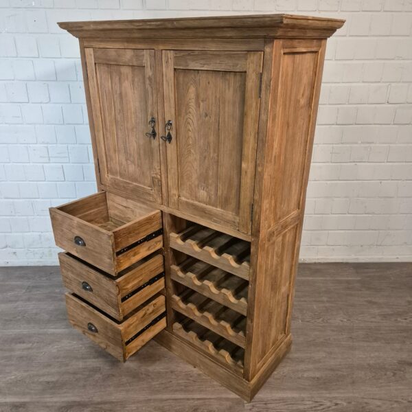 Wine Cabinet Teak 1,13 m - Image 13