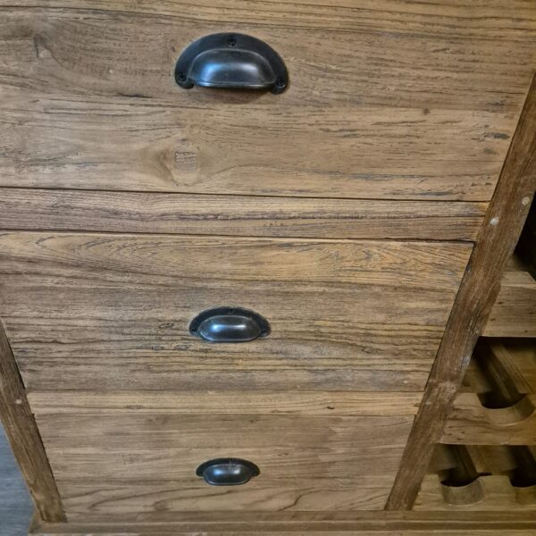 Wine Cabinet Teak 1,13 m - Image 4