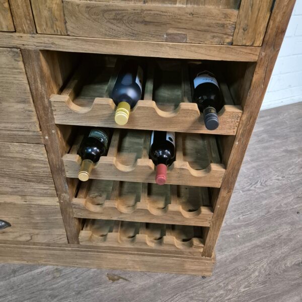 Wine Cabinet Teak 1,13 m - Image 6