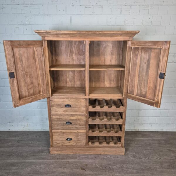 Wine Cabinet Teak 1,13 m - Image 11