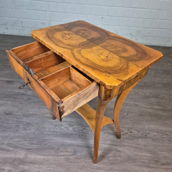 Sewing Table Biedermeier 1840 Walnut - Image 9