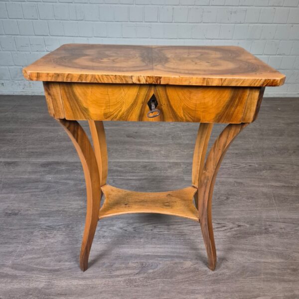 Sewing Table Biedermeier 1840 Walnut - Image 2