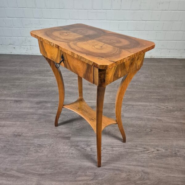 Sewing Table Biedermeier 1840 Walnut - Image 4