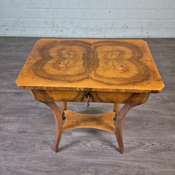 Sewing Table Biedermeier 1840 Walnut - Image 3