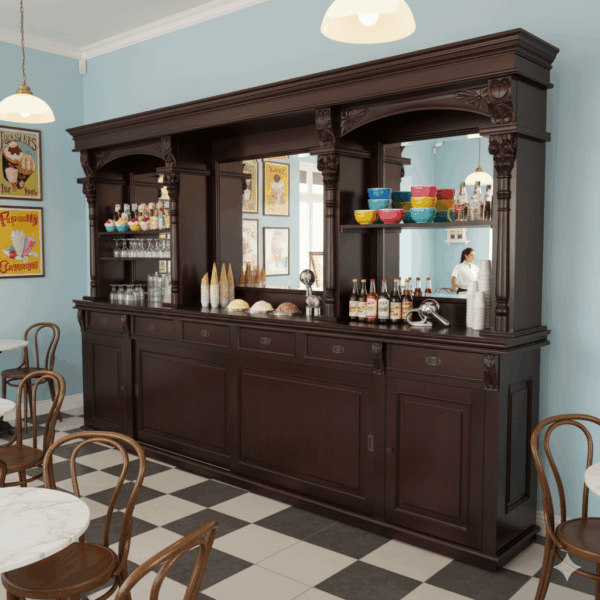 Empire Bar Back Cabinet Mahogany 4.00 m - Image 2
